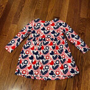 Mini Boden Floral Heart Print Dress